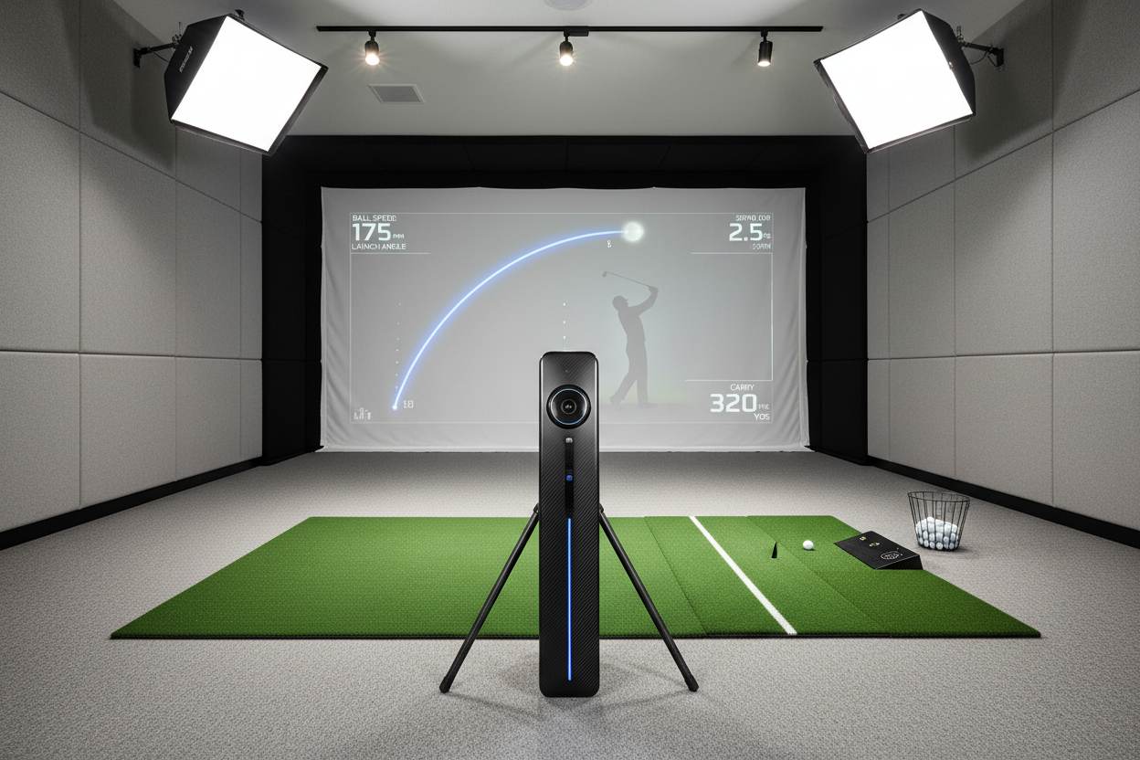 launch monitor for golfing indoors